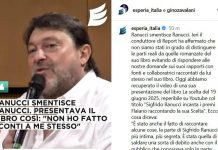 Ranucci, Esperia: “In un video smentisce sé stesso, a quale versione dobbiamo credere?”