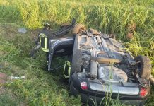 Pauroso ribaltamento all’alba ad Asola: tre giovani finiscono all’ospedale