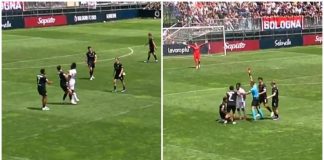 Bologna, follia Rowe in amichevole: maxi rissa e rosso