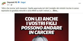 “Con Meloni i vostri figli possono andare in carcere”: lo slogan choc del Pd sulla giustizia. La premier: “Italia più sicura per chi non commette reati”