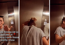 Emma bloccata in ascensore, il video diventa virale: “Tutte a me succedono…”