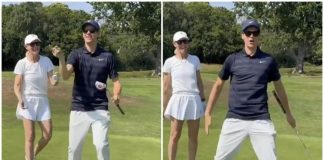 Sinner, buca a golf ed esultanza… alla Ronaldo