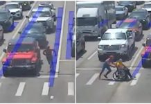 Anziano in carrozzina non riesce ad attraversare strada, lo aiuta… Spiderman