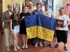 Suzzara, studenti ucraini ricevuti dal sindaco Guastalli in municipio