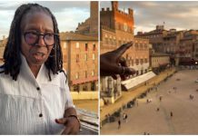 Palio di Siena, c’è anche Whoopi Goldberg: l’attrice presente a Piazza del Campo