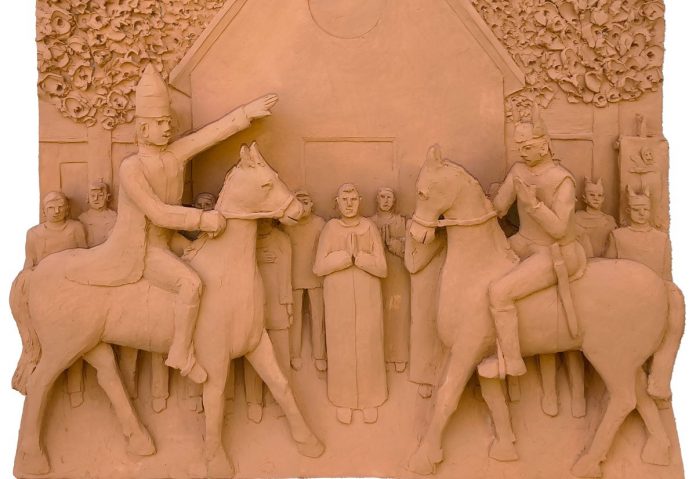 FORMELLA Governolo -Il papa incontra Attila-