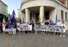 Gioventù Nazionale in piazza contro Salis: «Qui legalità e rispetto, valori opposti ai suoi»
