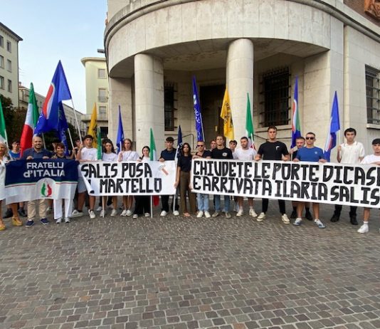 Gioventù Nazionale in piazza contro Salis: «Qui legalità e rispetto, valori opposti ai suoi»
