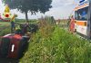 San Martino Dall’Argine, auto si ribalta: 75enne estratto dai Vigili del Fuoco