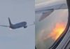 Fiamme da un aereo American Airlines dopo il decollo e atterraggio d’emergenza: “Uccelli hanno colpito il motore”