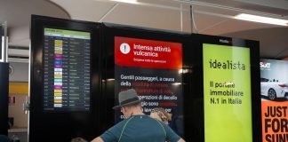Aeroporto di Catania, scende l’allerta per l’Etna: voli sospesi fino alle 14