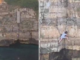 Paura a Polignano a Mare, turista resta bloccata sulla scogliera di Lama Monachile: voleva fare una foto