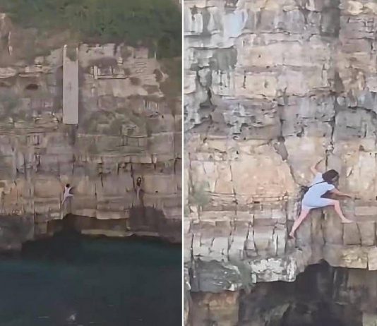 Paura a Polignano a Mare, turista resta bloccata sulla scogliera di Lama Monachile: voleva fare una foto