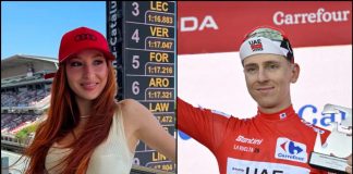 Vuelta, l’influencer ci prova con Pogacar: “Che carino…”. I giornalisti protestano