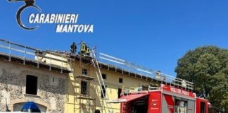 Incendio sul tetto di un’abitazione a Monzambano: stabile inagibile