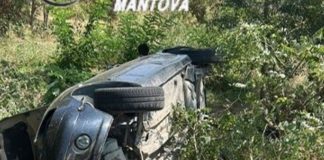 Medole, auto fuori strada sulla provinciale per Castiglione: 21enne ferito
