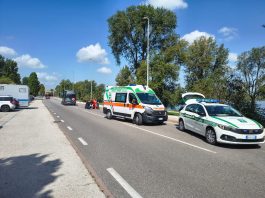 Scontro camper-scooter sul Lungolago: coinvolti anche neonata e bambino di 4 anni