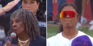 Il baseball femminile rinasce, ma l’inno da incubo è il vero show