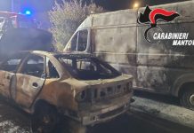 Paura a Motteggiana, rogo nella notte: distrutte auto e furgone