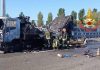 Tir in fiamme sulla Tangenziale ovest di Milano all’altezza di Rozzano, carreggiata chiusa