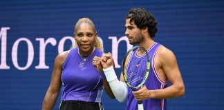 Alcaraz show al ritorno in campo con Serena Williams: super debutto per la coppia da sogno, poi il ko contro Cobolli