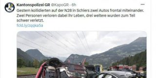 Svizzera, incidente stradale a Schiers: morti due italiani