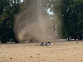 Il ‘diavolo di sabbia’ attraversa un parco di Londra: paura tra i presenti