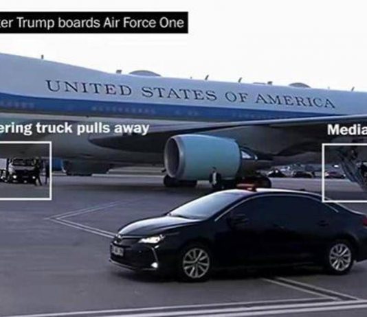 Trump e la falsa partenza sull’Air Force One, il depistaggio del tycoon contro la minaccia dell’Iran