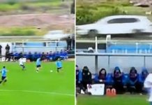 Fallo laterale, palla in autostrada e incidente: lo show del calcio in Uruguay