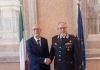 Il prefetto Roberto Bolognesi riceve in Prefettura il generale dell’Arma Giuseppe De Riggi