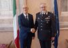 Il prefetto Roberto Bolognesi riceve in Prefettura il generale dell’Arma Giuseppe De Riggi