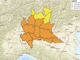 Temporali, forti raffiche di vento e grandine, scatta l’allerta arancione