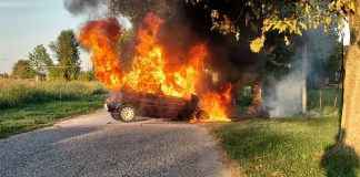 Paura al campo sportivo di Quistello: una Punto va completamente a fuoco – VIDEO