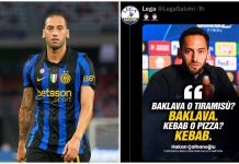 “Preferisce il kebab… alla pizza”: la Lega ‘punge’ Calhanoglu sui social