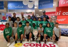 Suzzara, festa per i piccoli calciatori bianconeri al Superstore: parte l’avventura nella Conad Cup