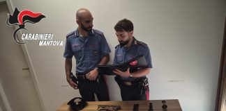 Armi e munizioni illegali in casa: denunciato 65enne di Curtatone