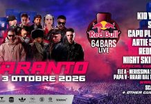 ‘Red Bull 64 Bars Live’, Ele A, Nerissima Serpe e Papa V come special guest: il live a Taranto