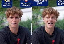 Sinner testimonial per… l’istruzione: “Ragazzi, andate a scuola”