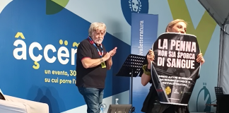 Festivaletteratura, protesta degli attivisti del movimento antispecista durante l’evento di Marchitelli