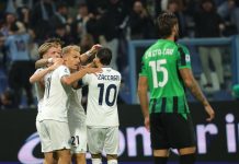 Lazio inarrestabile e al comando, Sassuolo travolto 6-2 a Reggio Emilia