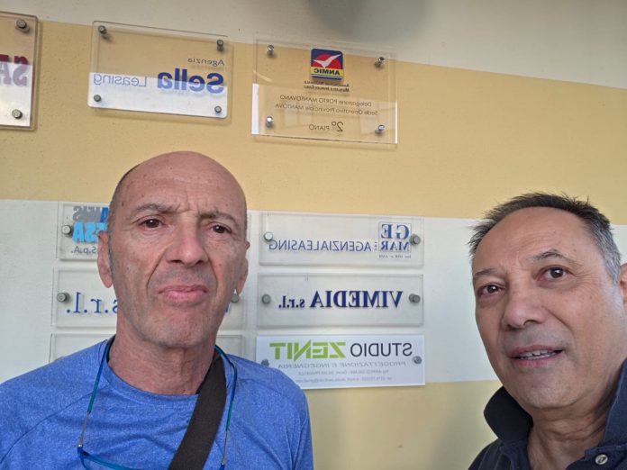Anmic delegazione Porto Mantovano 2 Marino Menegari consigliere addetto alle sedi e delegazioni + Maurizio Santisi presidente provinciale Anmic Mantova