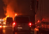 Viadana, furgone in fiamme sul ponte per Boretto: traffico bloccato e disagi
