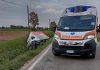 Castelbelforte, furgone esce di strada e si ribalta nel fosso. Ferito 23enne