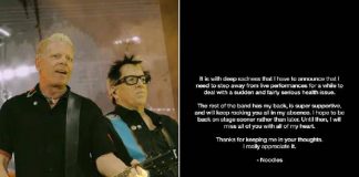 The Offspring, il chitarrista Noodles si ferma: “Ho un problema di salute”