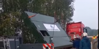 Difesa idraulica del Destra Secchia: arrivate le enormi paratoie alla Botte Villoresi