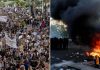 Studenti in piazza in tutta la Francia, scontri a Parigi: manifestanti lanciano pietre, polizia risponde con lacrimogeni