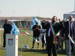 Poggio Rusco, inaugurato il nuovo centro sportivo: festa biancoazzurra per la Poggese